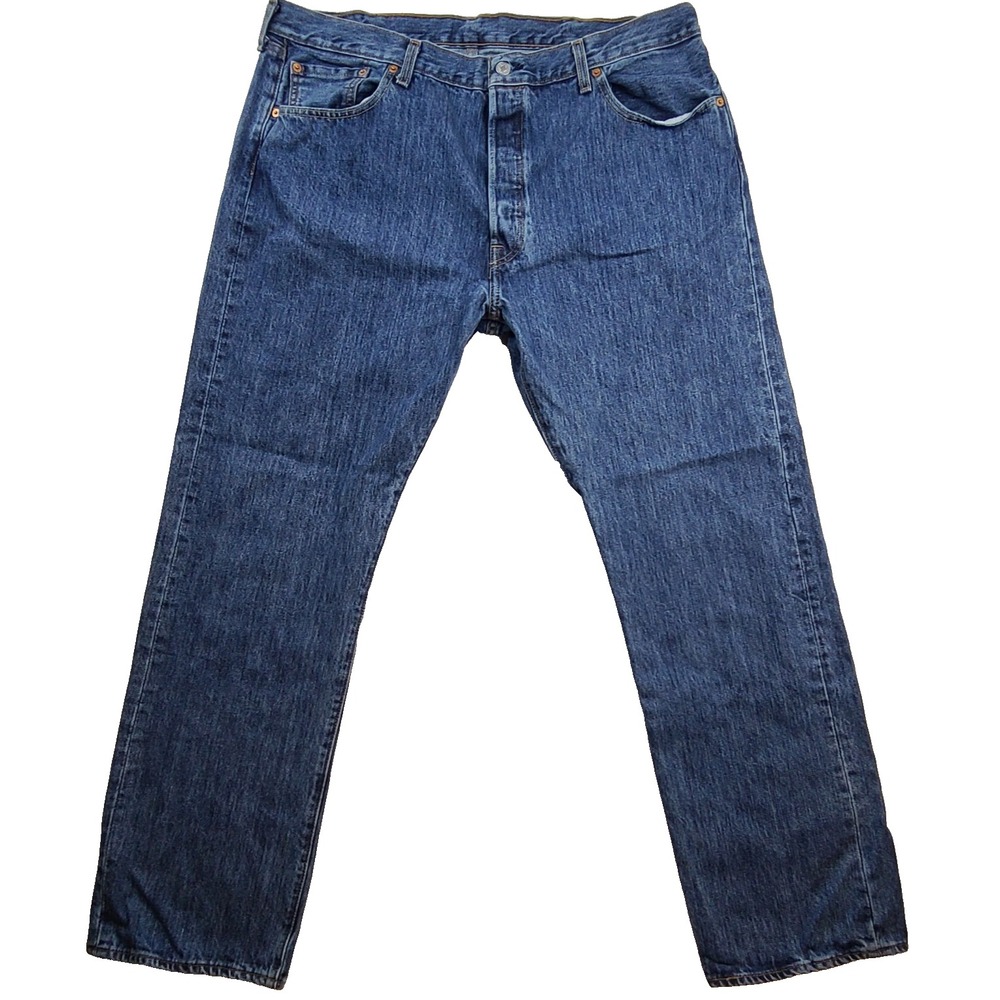 Levis 501 Jeans Mens 40x32 Button Fly Original Straight Dark Wash 00501-0194